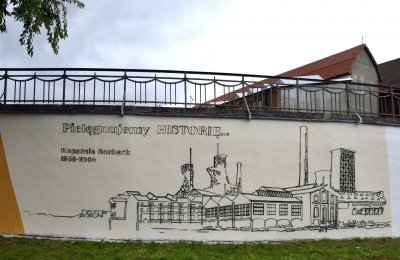 Mural nawiązujący do historii Rozbarku ozdobi za